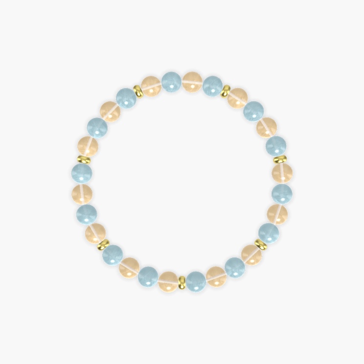 Aquamarine and Citrine Bracelet