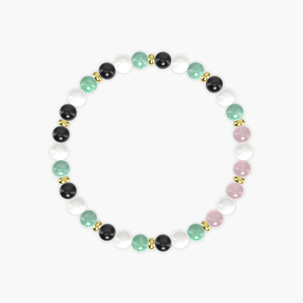 White Jade, Black Obsidian, Green Jade and more Gemstone Bracelet
