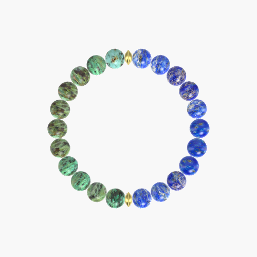 Lapis Lazuli and African Turquoise Bracelet