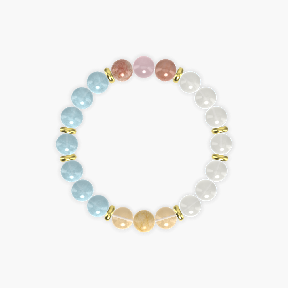 Moonstone, Aquamarine, Citrine and more Gemstone Bracelet