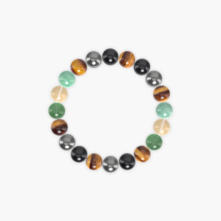 Tiger Eye, Hematite, Black Tourmaline and more Gemstone Bracelet