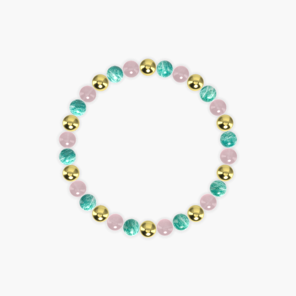 Rose Quartz and Amazonite Bracelet