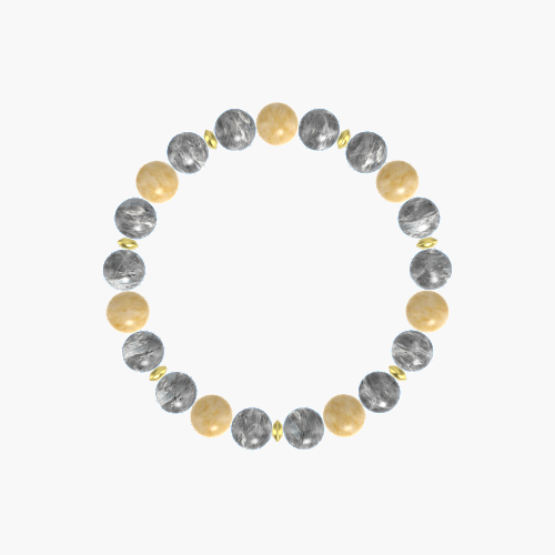 Labradorite and Yellow Jade Bracelet