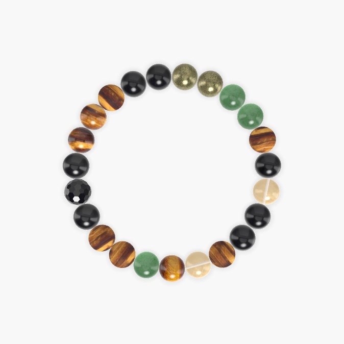 Tiger Eye, Black Obsidian, Aventurine and more Gemstone Bracelet