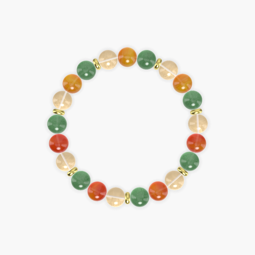 Aventurine, Carnelian and Citrine Bracelet