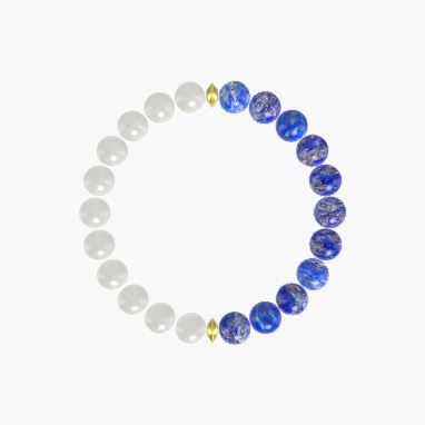 Lapis Lazuli and Moonstone Bracelet
