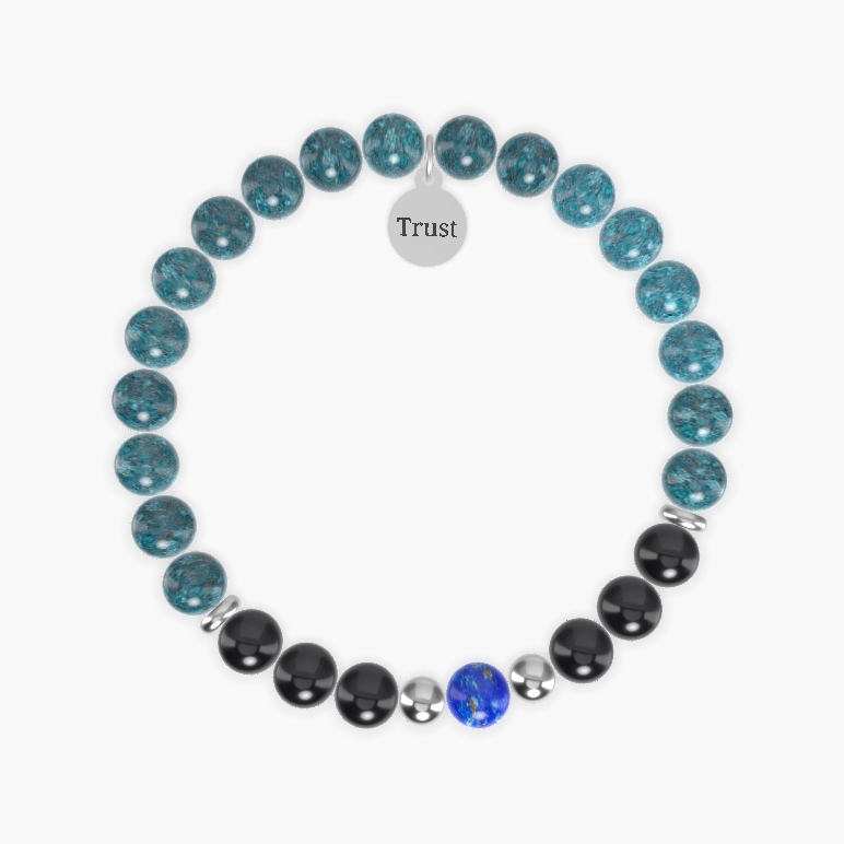 Apatite, Black Tourmaline and Lapis Lazuli Bracelet