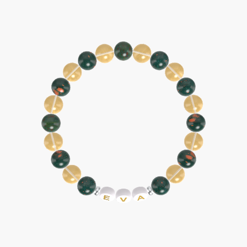 Bloodstone and Citrine Bracelet