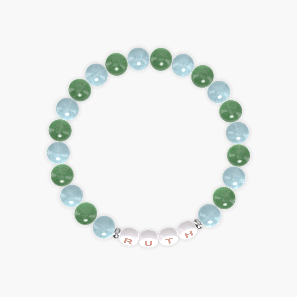 Aquamarine and Aventurine Bracelet