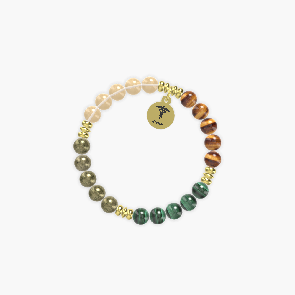 Citrine, Pyrite, Malachite and more Gemstone Bracelet