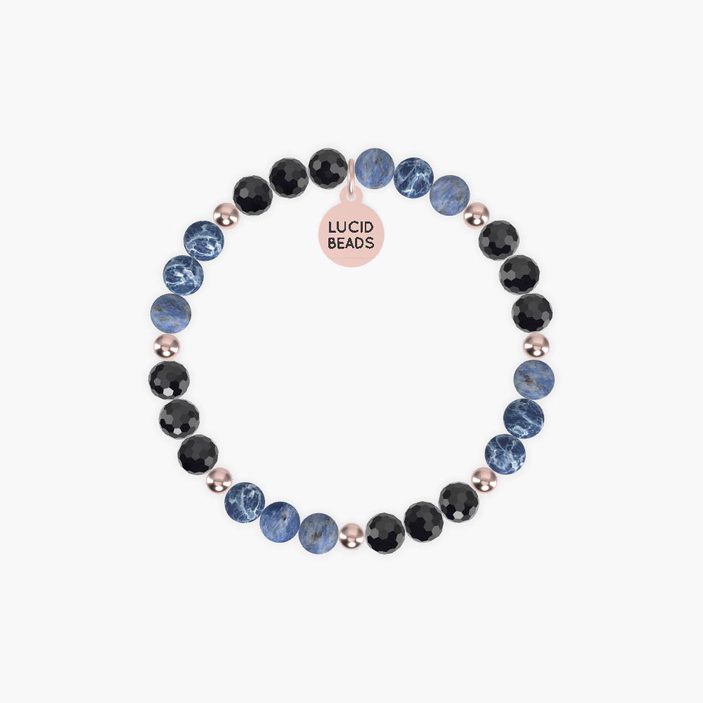 Black Tourmaline and Sodalite Bracelet