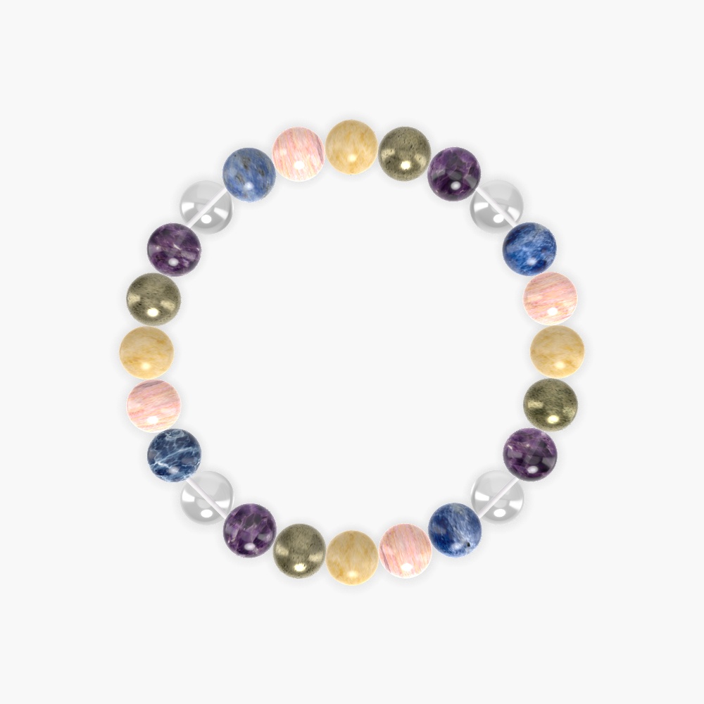 Yellow Jade, Rhodonite, Sodalite and more Gemstone Bracelet