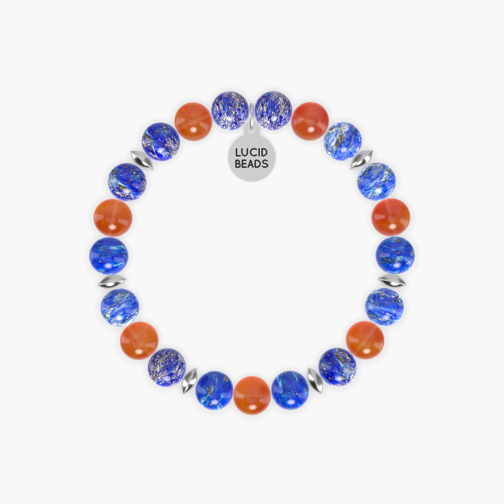 Lapis Lazuli and Carnelian Bracelet