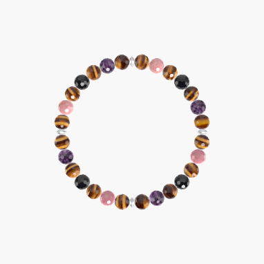 Tiger Eye, Amethyst, Black Tourmaline and More Gemstone Bracelet