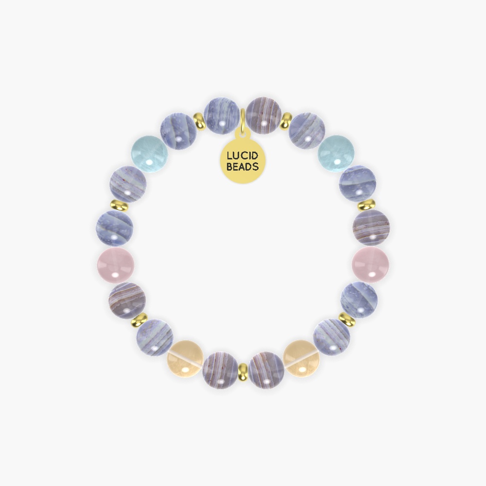 Blue Lace Agate, Citrine, Rose Quartz and more Gemstone Bracelet