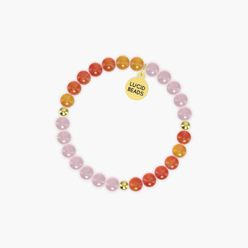 Carnelian and Rose Quartz Bracelet