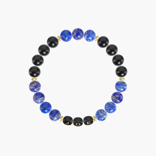 Lapis lazuli and shop black obsidian