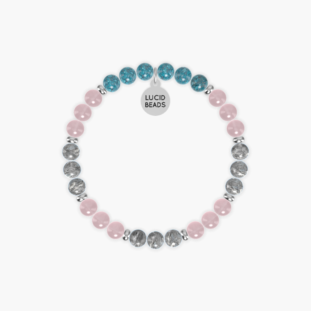 Rose Quartz, Labradorite and Apatite Bracelet
