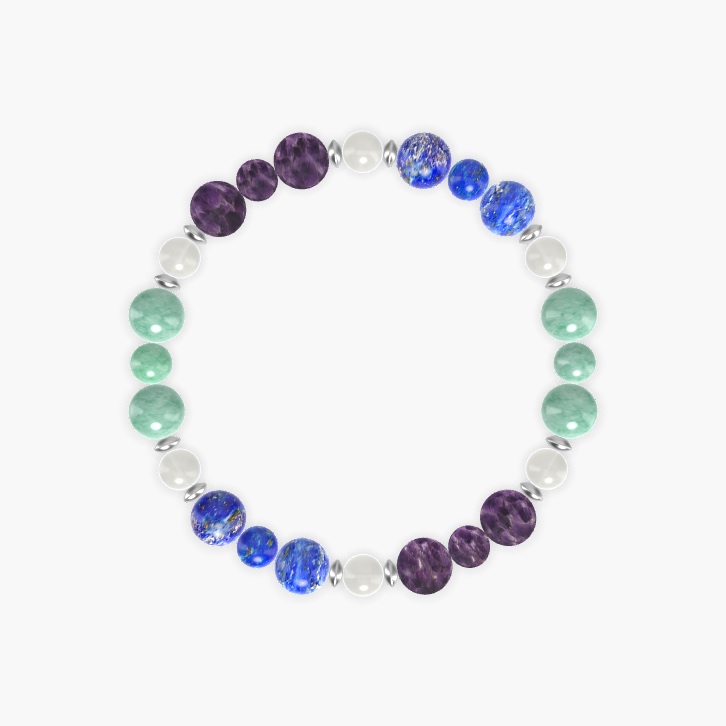 Moonstone, Amethyst, Green Jade and more Gemstone Bracelet