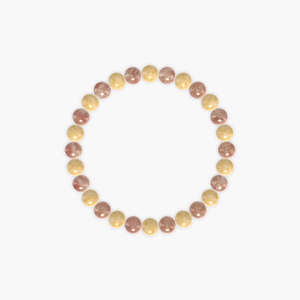 Yellow Jade and Sunstone Bracelet