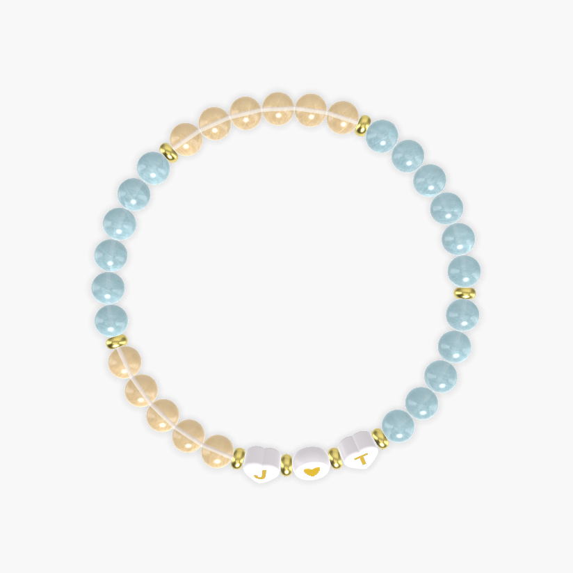 Aquamarine and Citrine Bracelet