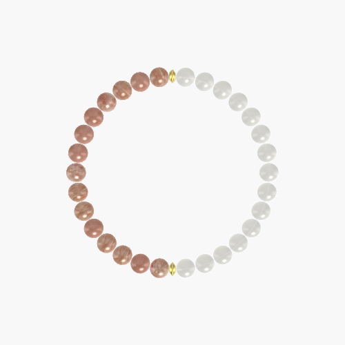 Moonstone and Sunstone Bracelet