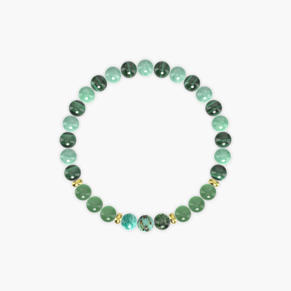 Malachite, Green Jade, Aventurine and more Gemstone Bracelet