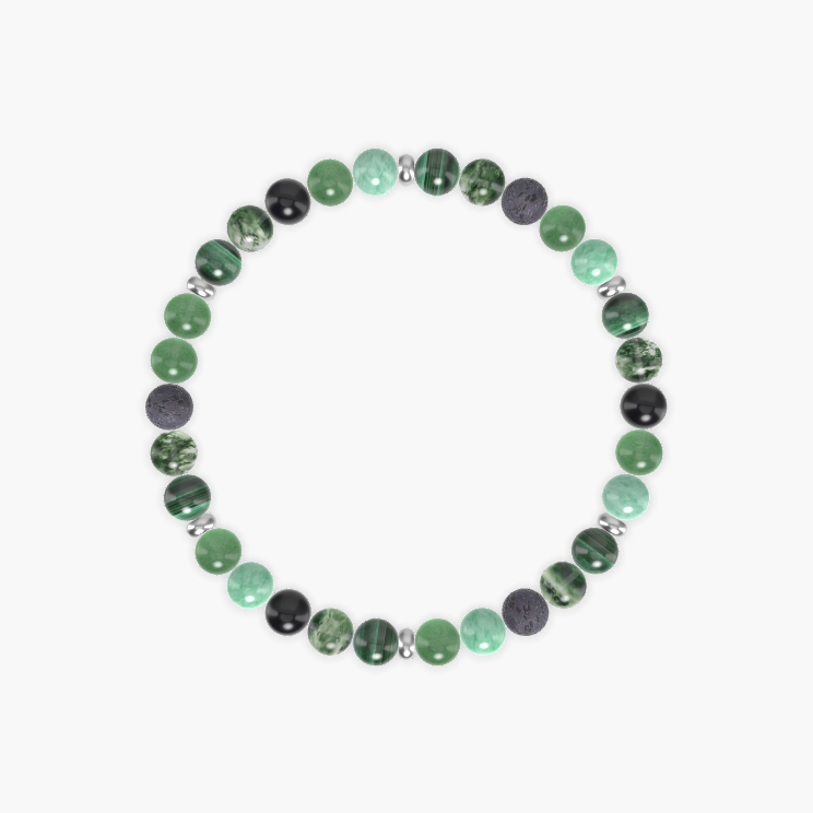 Aventurine, Moss Agate, Malachite and more Gemstone Bracelet