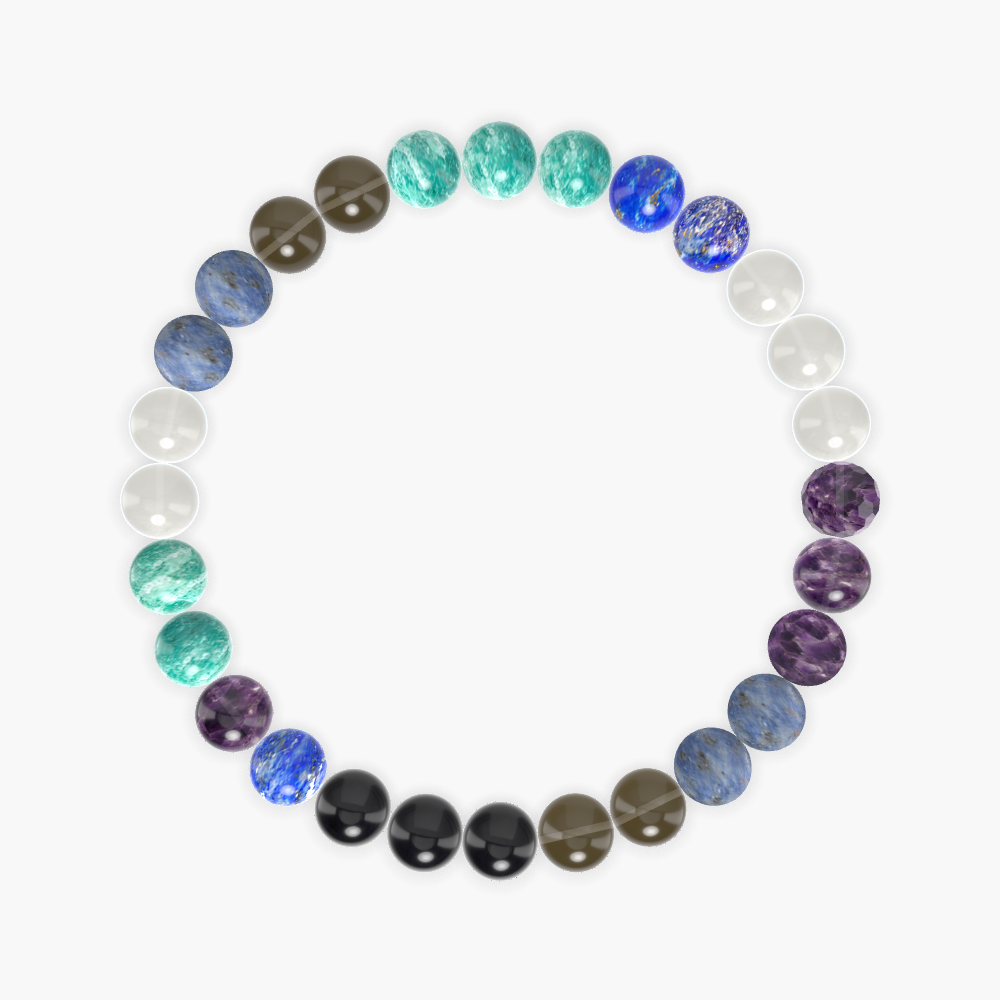 Moonstone, Amazonite, Smoky Quartz and more Gemstone Bracelet