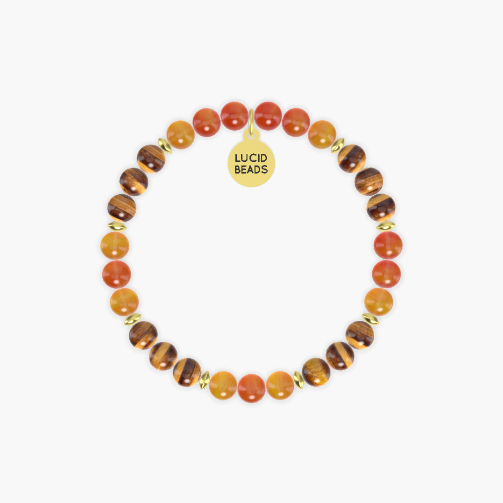 Carnelian and Tiger Eye Bracelet