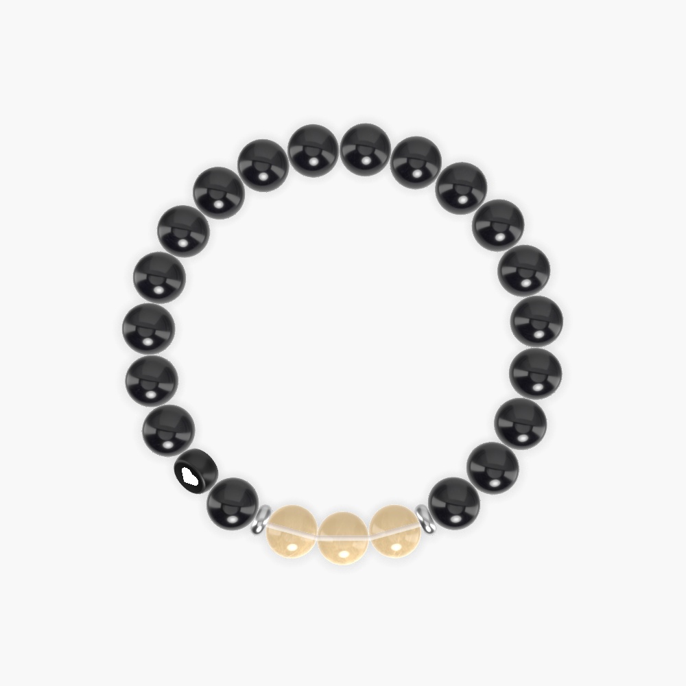 Black Tourmaline and Citrine Bracelet