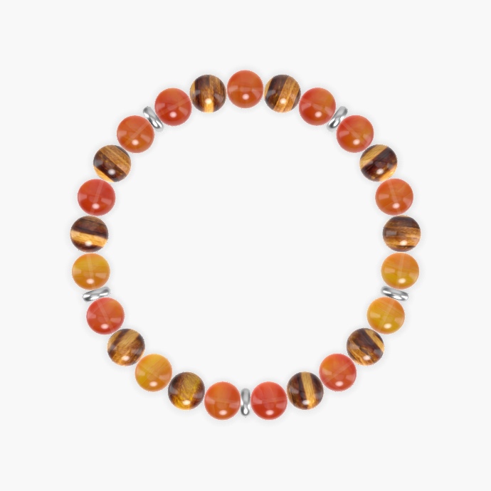 Carnelian and Tiger Eye Bracelet