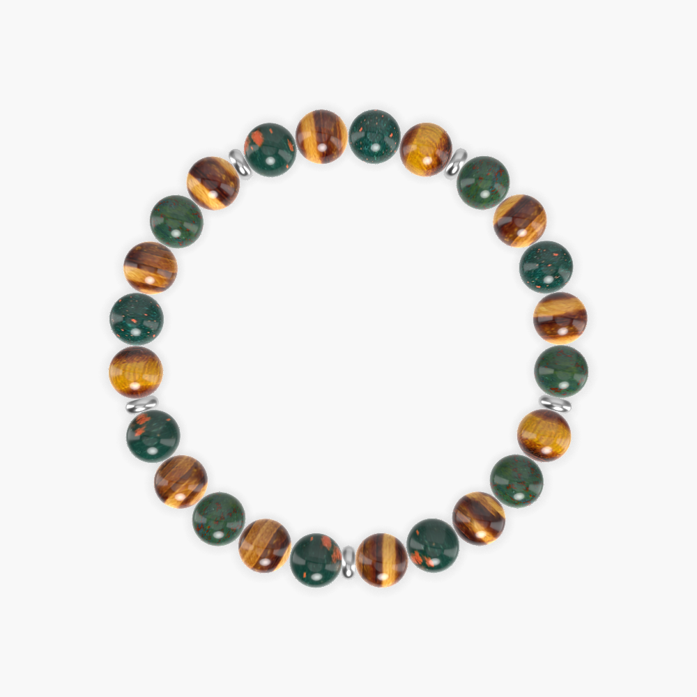 Tiger Eye and Bloodstone Bracelet