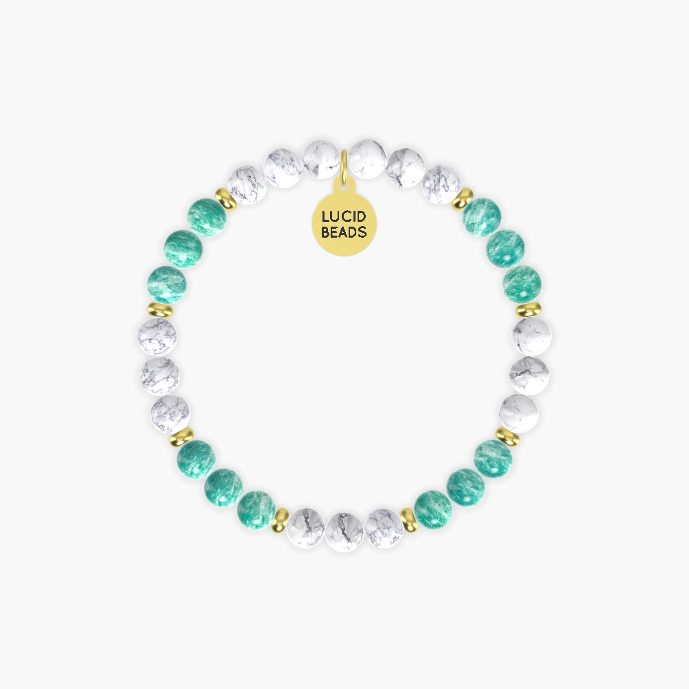 Howlite and Amazonite Bracelet