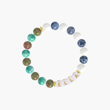 White Jade, Unakite, Sodalite and More Gemstone Bracelet