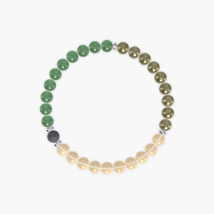 Citrine, Aventurine, Pyrite and more Gemstone Bracelet