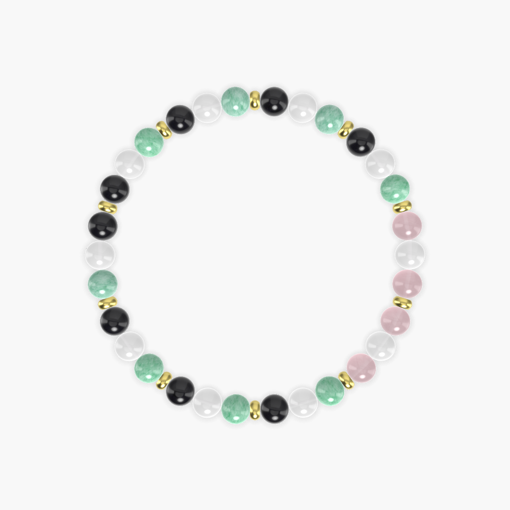 White Jade, Black Obsidian, Green Jade and more Gemstone Bracelet