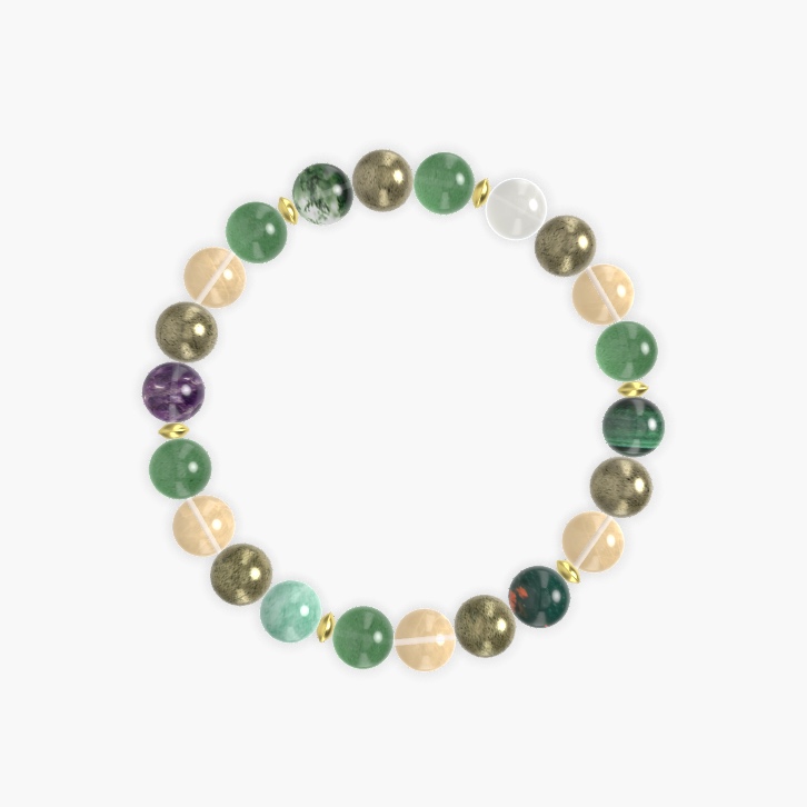 Pyrite, Aventurine, Citrine and more Gemstone Bracelet