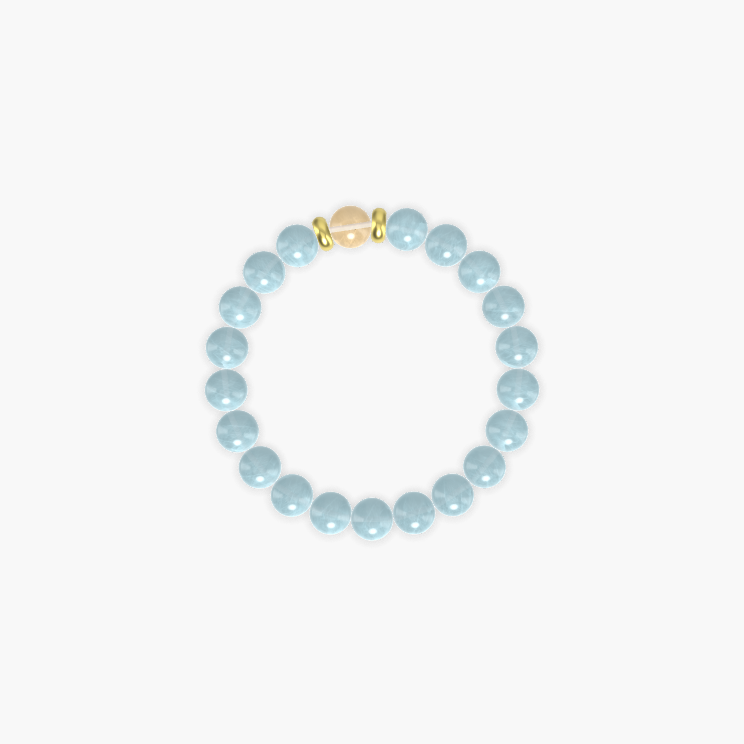 Aquamarine and Citrine Bracelet