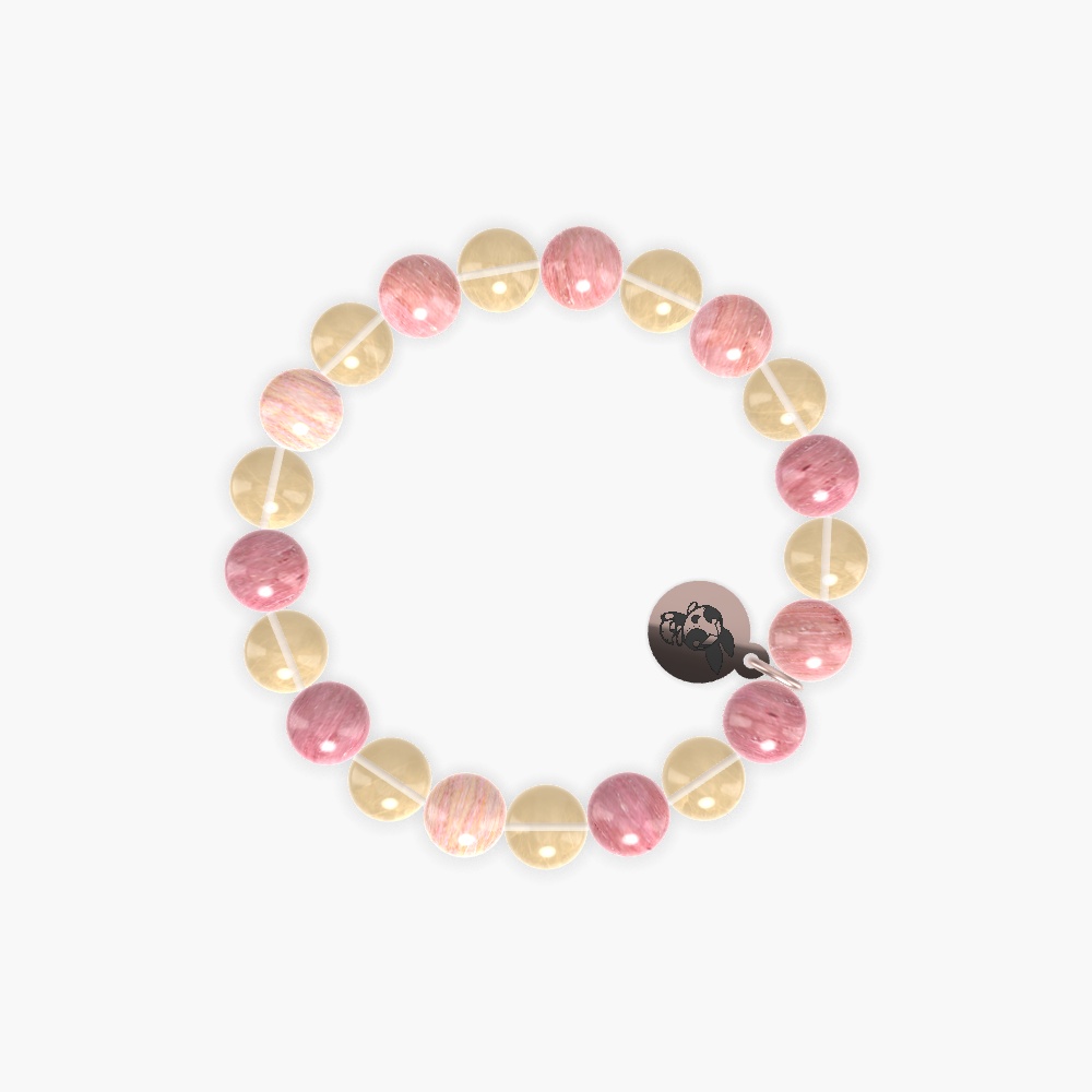 Rhodonite and Citrine Bracelet