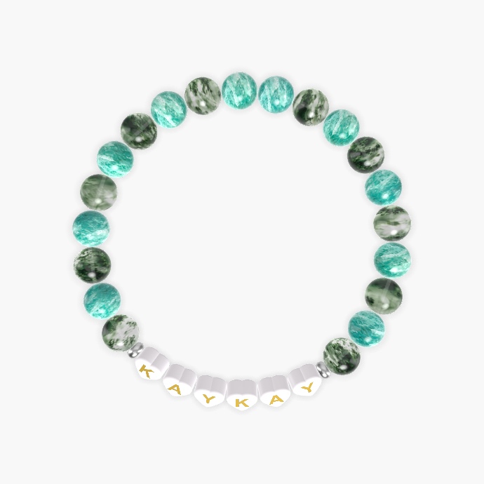 Moss Agate and Amazonite Bracelet