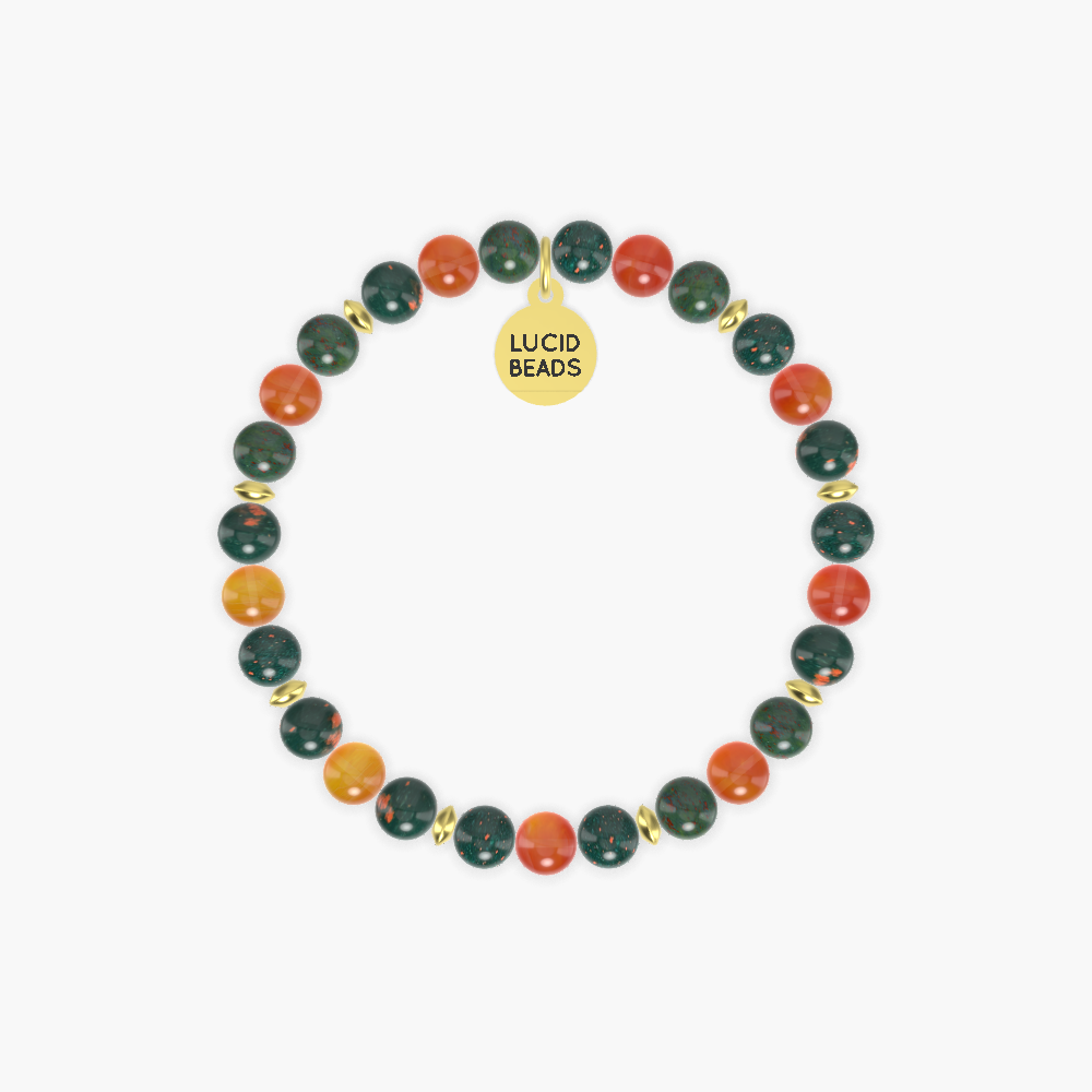 Courageous Energy - Bloodstone and Carnelian Bracelet