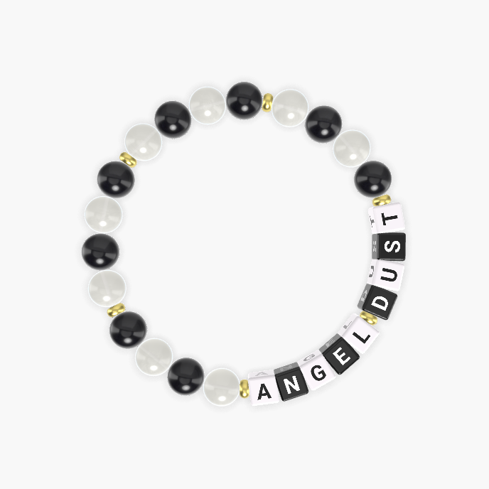 Black Obsidian and Moonstone Bracelet