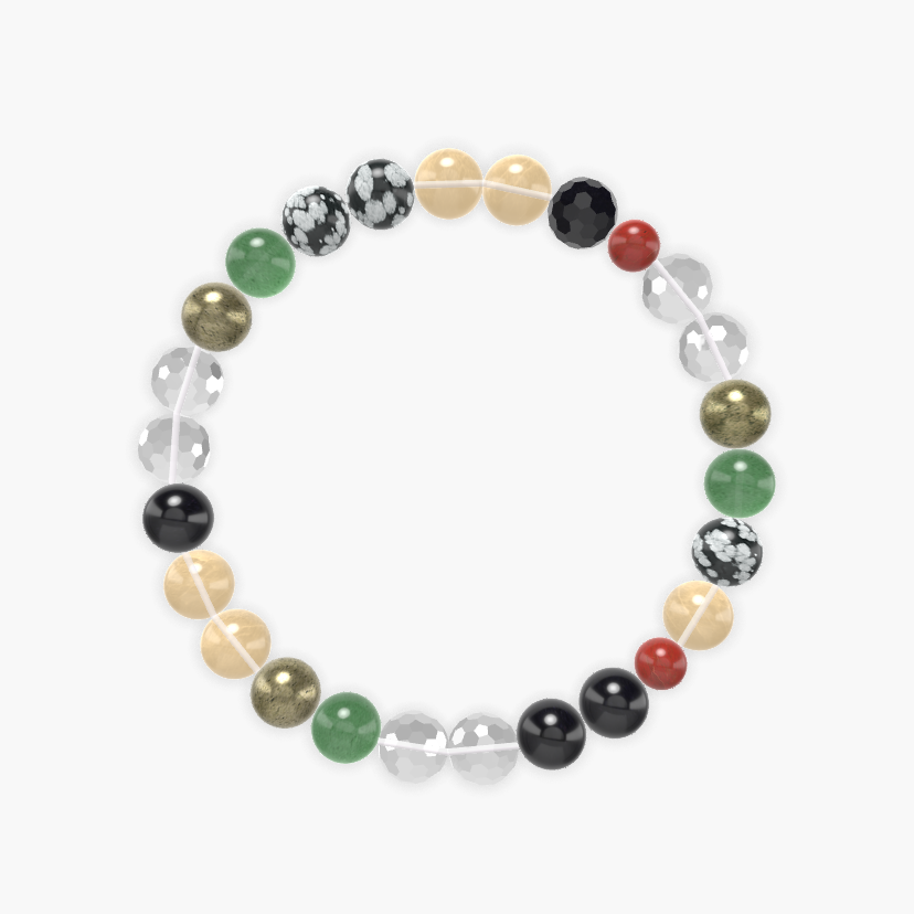 Clear Quartz, Citrine, Black Tourmaline and more Gemstone Bracelet