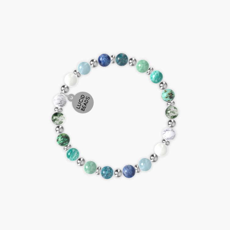 Howlite, Moss Agate, African Turquoise and more Gemstone Bracelet