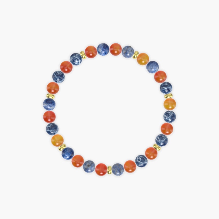 Sodalite and Carnelian Bracelet