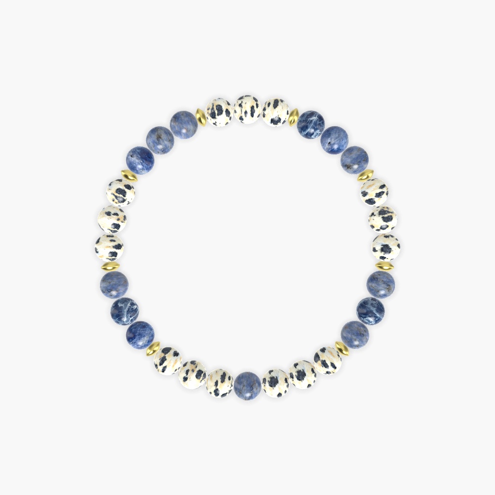 Dalmatian Jasper and Sodalite Bracelet