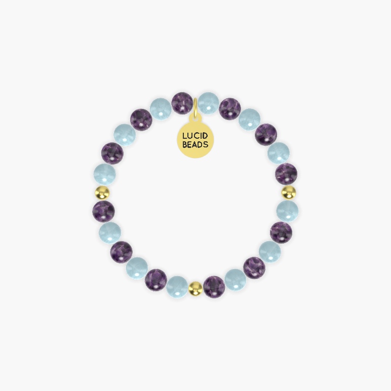 Amethyst and Aquamarine Bracelet