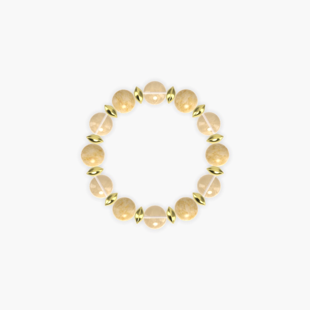 Citrine and Yellow Jade Bracelet