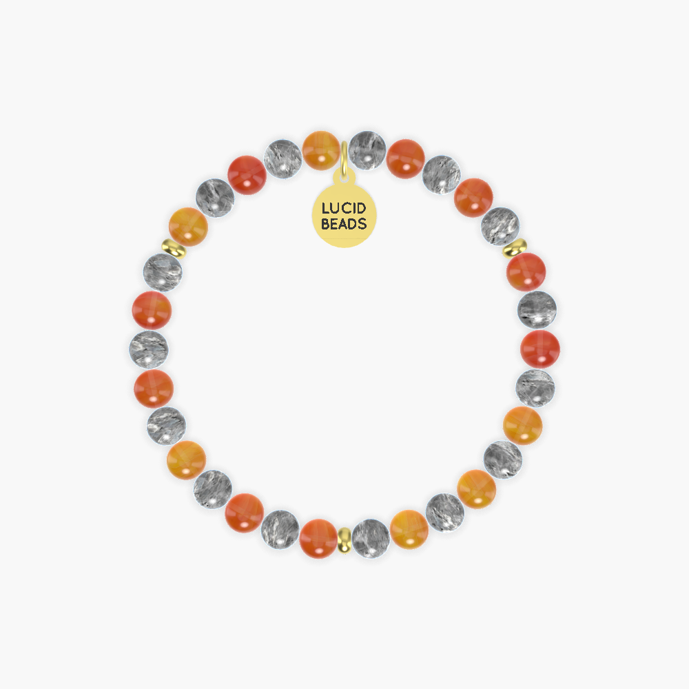 Labradorite and Carnelian Bracelet